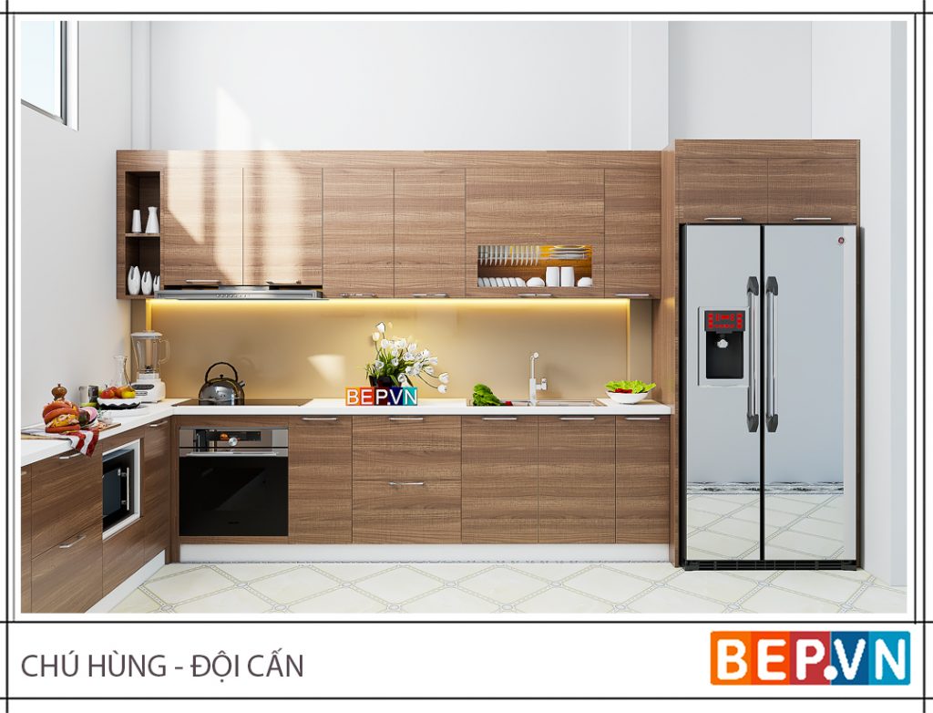 Mãn nhãn với nhà bếp sang trọng sử dụng chất liệu gỗ