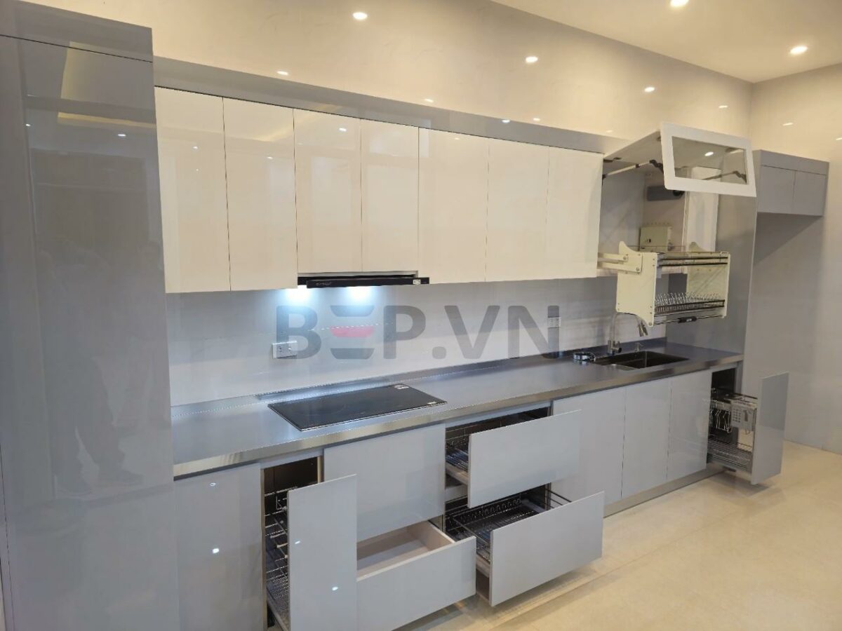 Tủ Bếp Inox Cánh Acrylic - Vẻ Đẹp Hiện Đại Cho Căn Bếp Chú Công Tại Lâm Thao - Hình ảnh 6