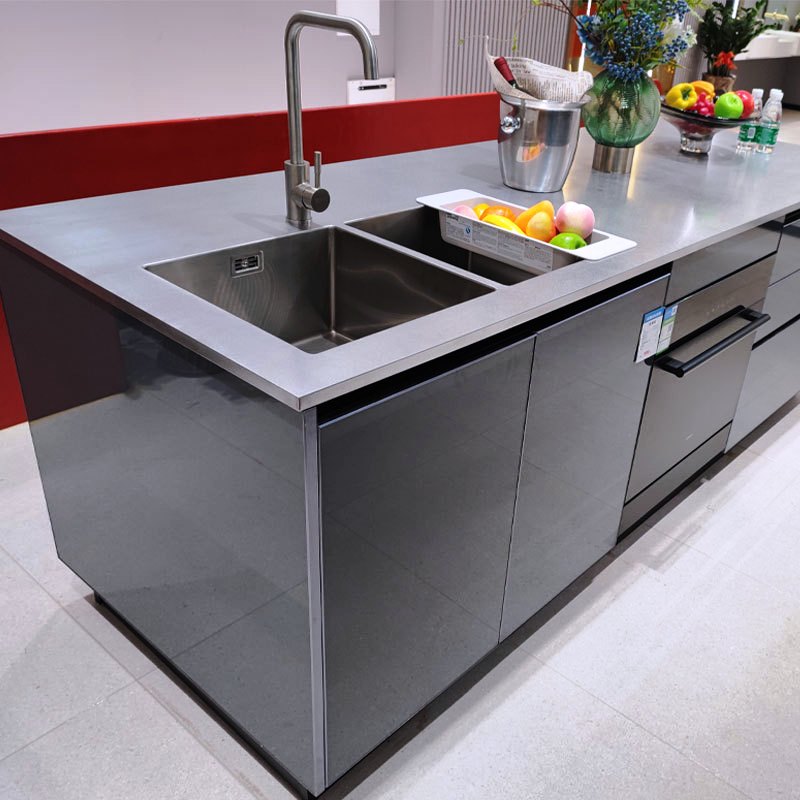 Mặt bàn inox đặc nguyên khối Bep.vn - giải pháp tùy biến theo yêu cầu độ dày và thiết kế riêng.