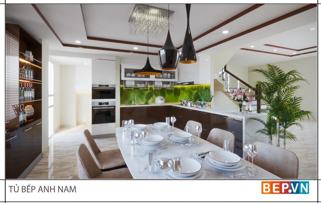 thiet-ke-nha-bep-dep-kich-tran-voi-diem-nhan-mau-xanh