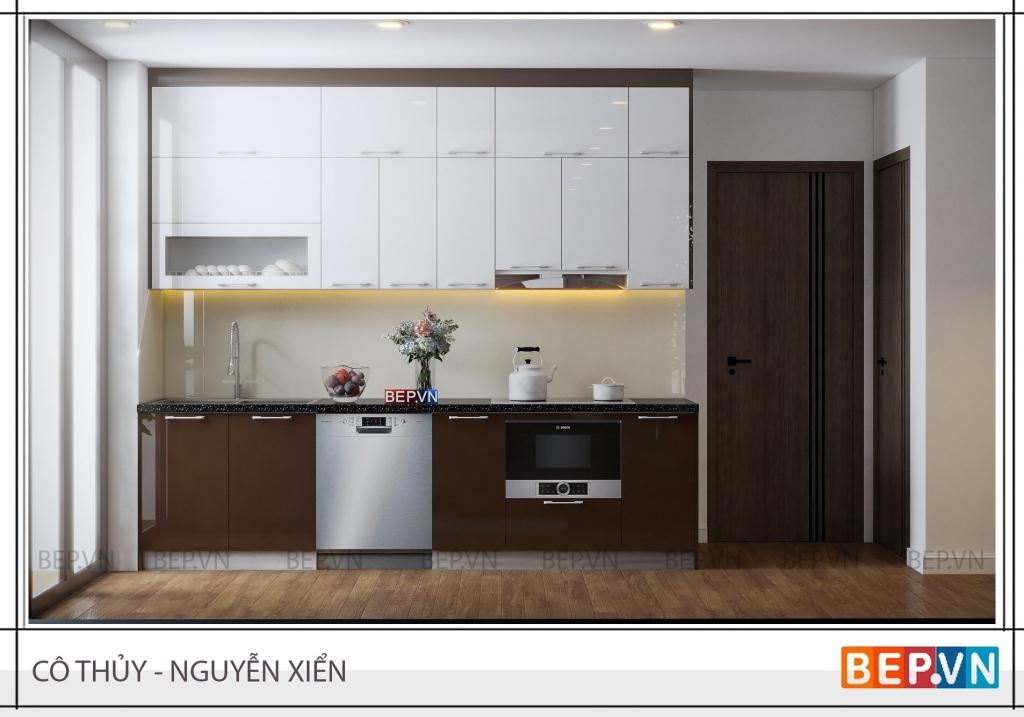 thiết kế tủ bếp song song cô thủy nguyễn xiển