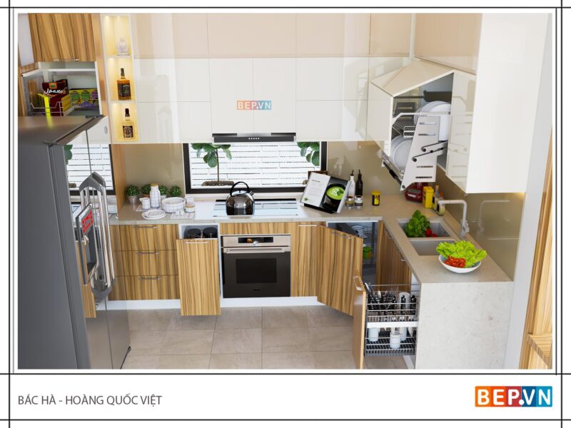 Alternative view of Tủ bếp chữ L gia đình bác Hà - Hoàng Quốc Việt