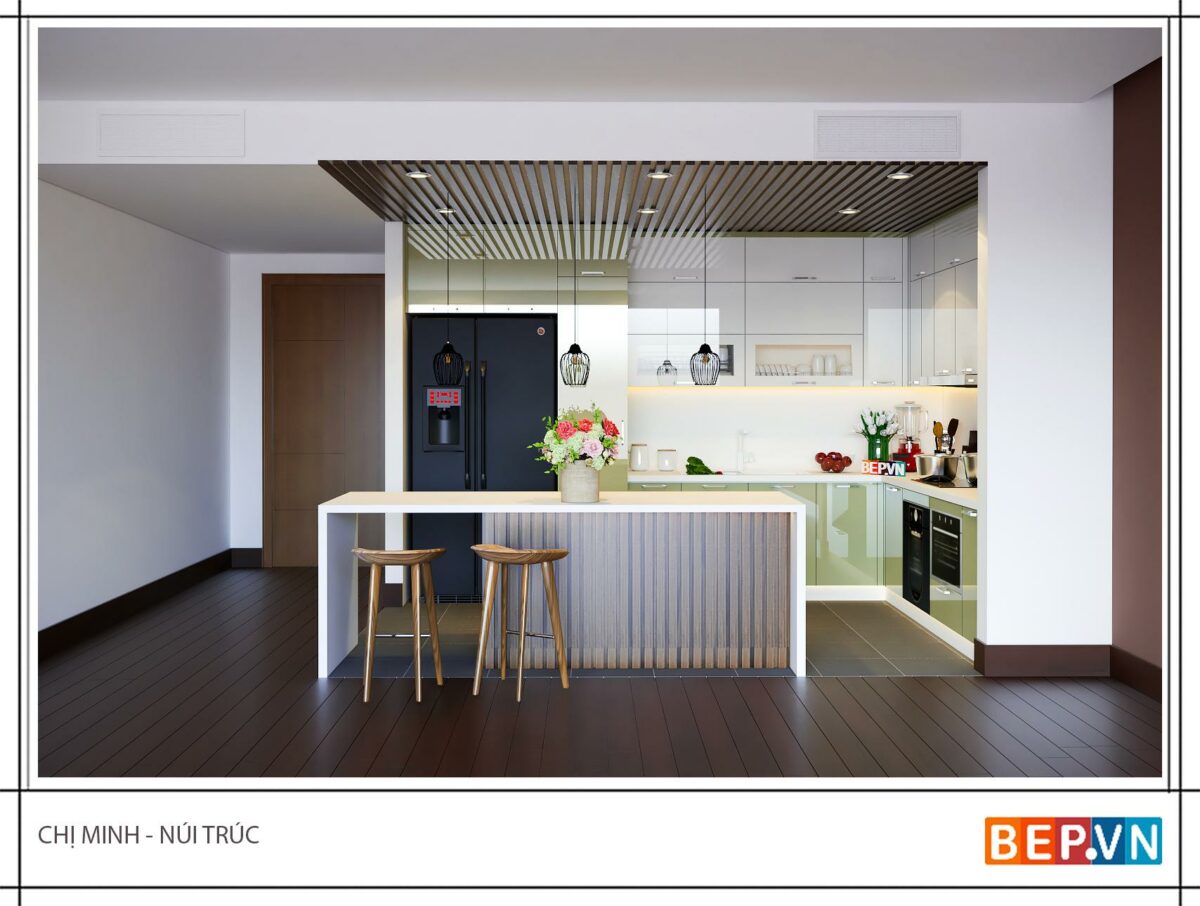 Tủ bếp đảo gia đình chị Minh - Núi Trúc - Hình ảnh 3