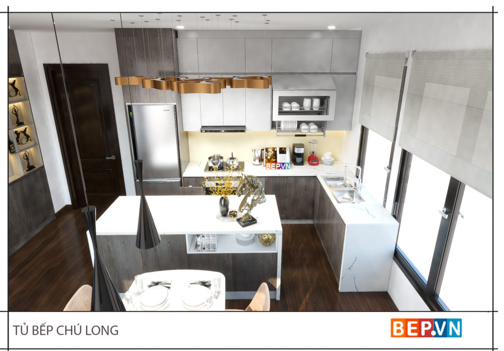 Lựa chọn màu sắc cho thiết kế tủ bếp gỗ công nghiệp