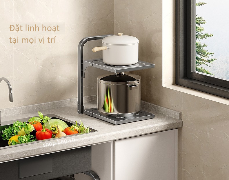 kệ để xoong nồi, chảo tiện ích