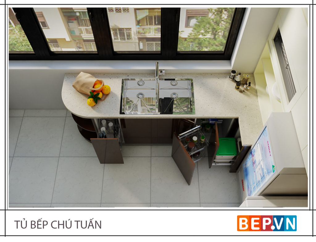 Thùng rác âm tủ giữ vệ sinh cho bếp
