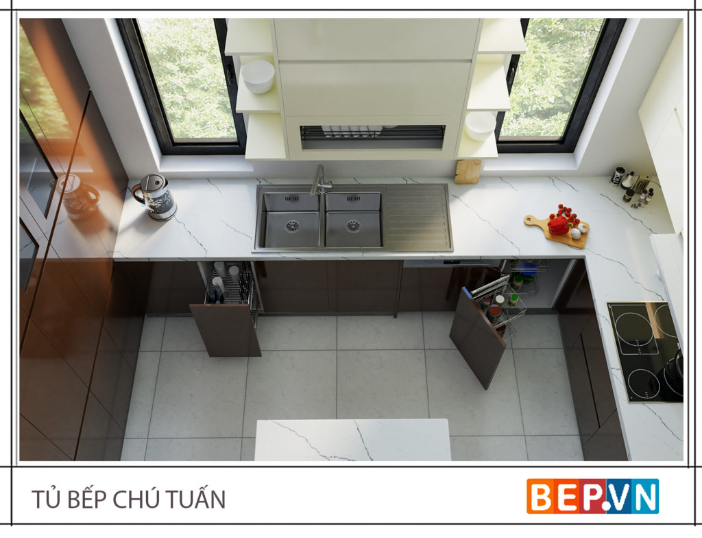 Phụ kiện giá góc liên hoàn cho tủ bếp
