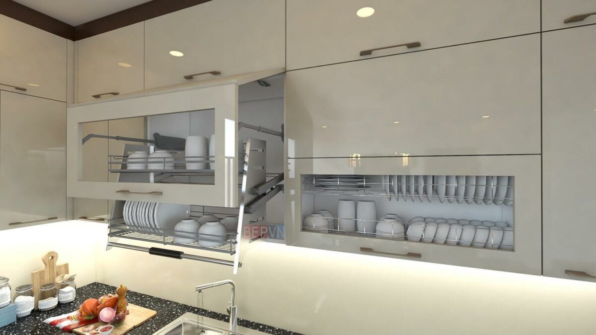 Tủ bếp đẹp inox cao cấp, sang trọng - Gia đình Anh Trung (Thị trấn Đông Anh) - Hình ảnh 7