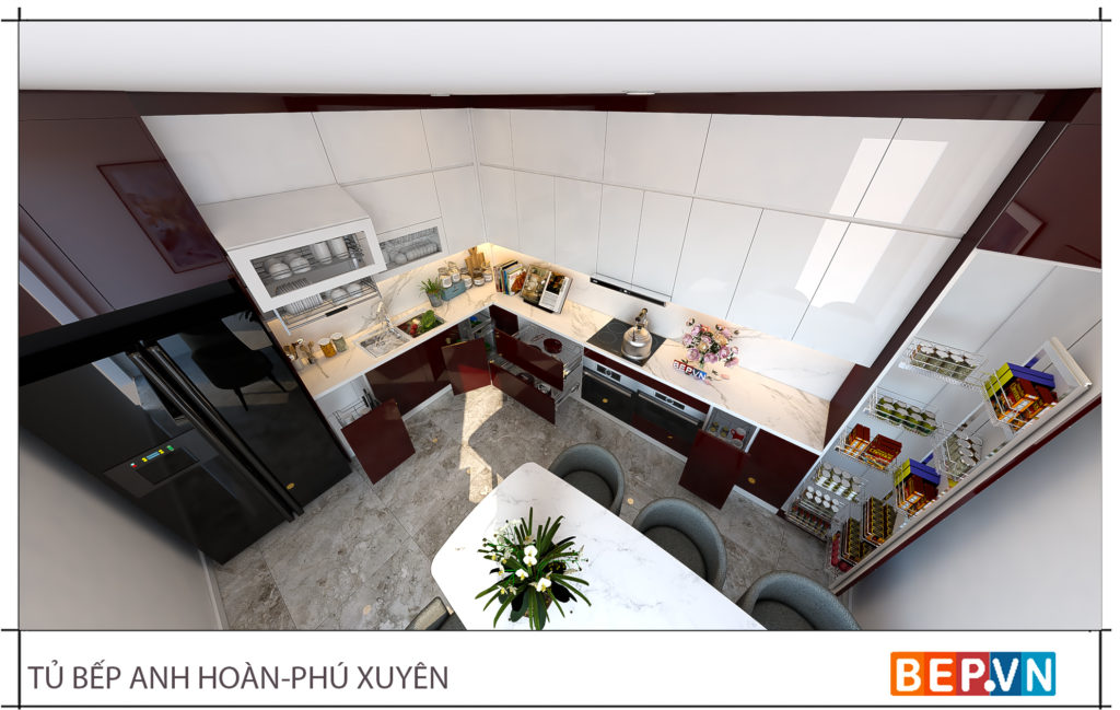 Phụ kiện tủ bếp giúp sắp xếp vật dụng ngăn nắp