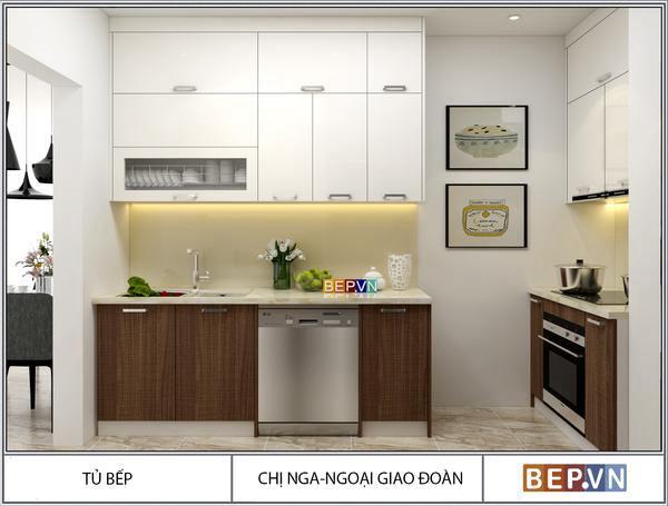 Thiết kế tủ bếp hiện đại nhà chị Nga - Ngoại giao đoàn Thiết kế tủ bếp hiện đại nhà chị Nga - Ngoại giao đoàn