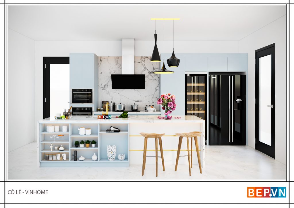 So sánh giá tủ bếp acrylic với giá tủ bếp gỗ tự nhiên