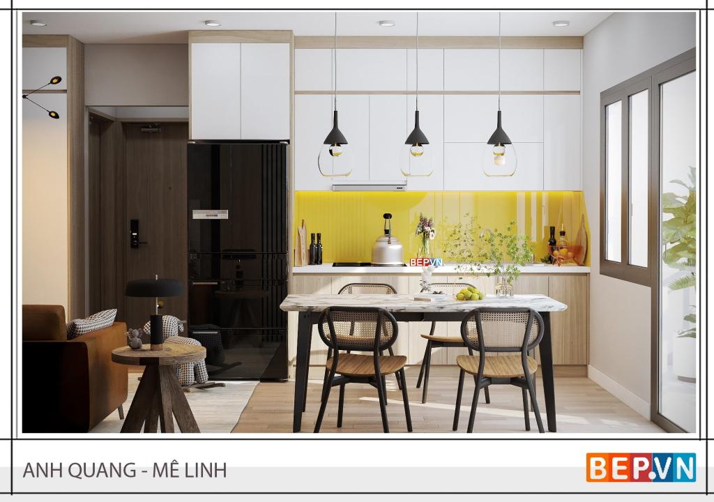 mau tu bep melamin thang 3m gia dinh anh Quang-bep.vn