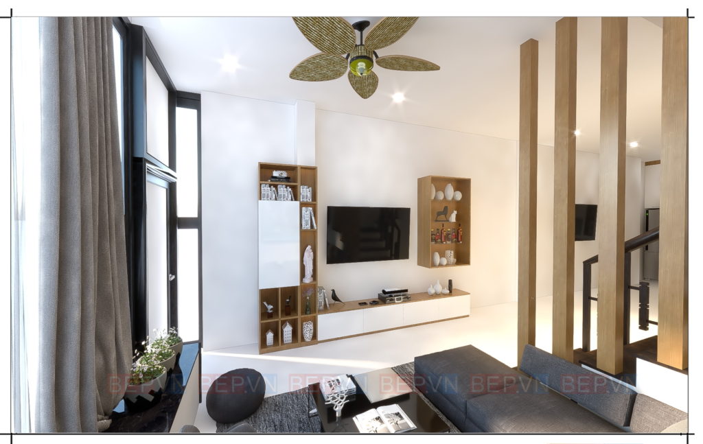 thiết kế nội thất đẹp cho phòng khách nhà anh Nghĩa