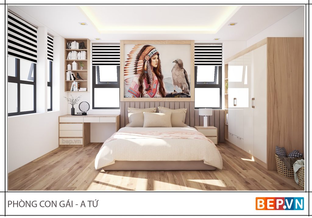 thiet ke noi that phong ngu con gai anh tu dong anh