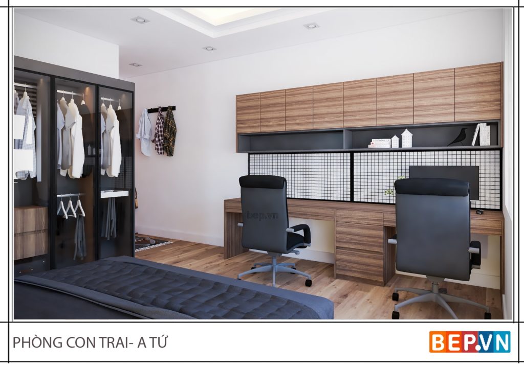 ban lam viec lon cho con trai anh tu hoc tap va lam viec