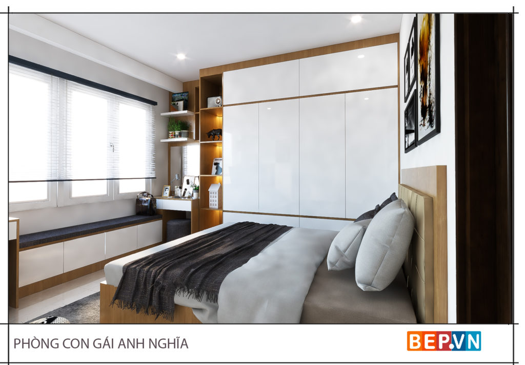 thiết kế nội thất phòng ngủ 18m2