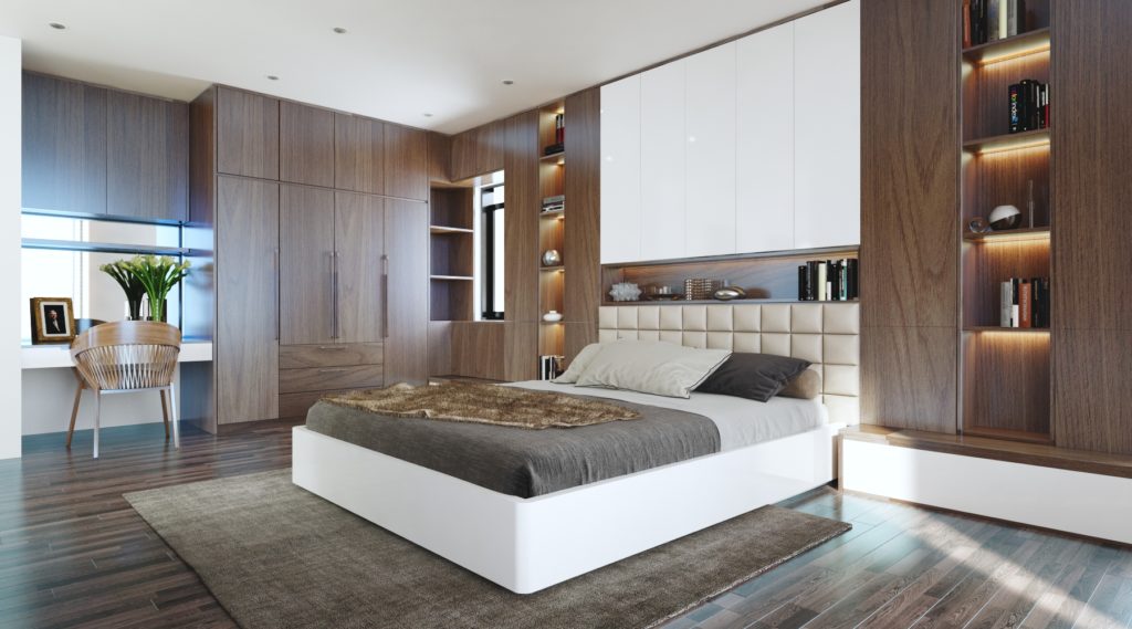 thiết kế nội thất phòng ngủ rộng