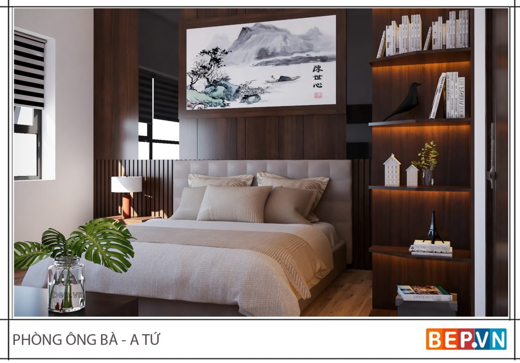 thiet ke phong ngu ong ba thoai mai, don gian