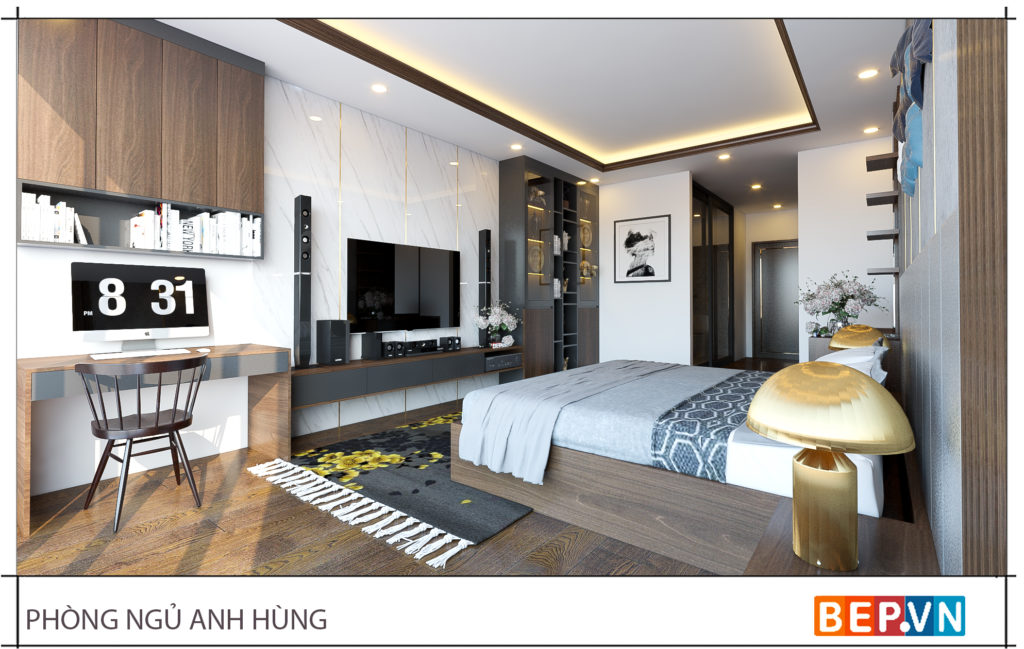thiet ke phong ngu theo phong cach hien dai