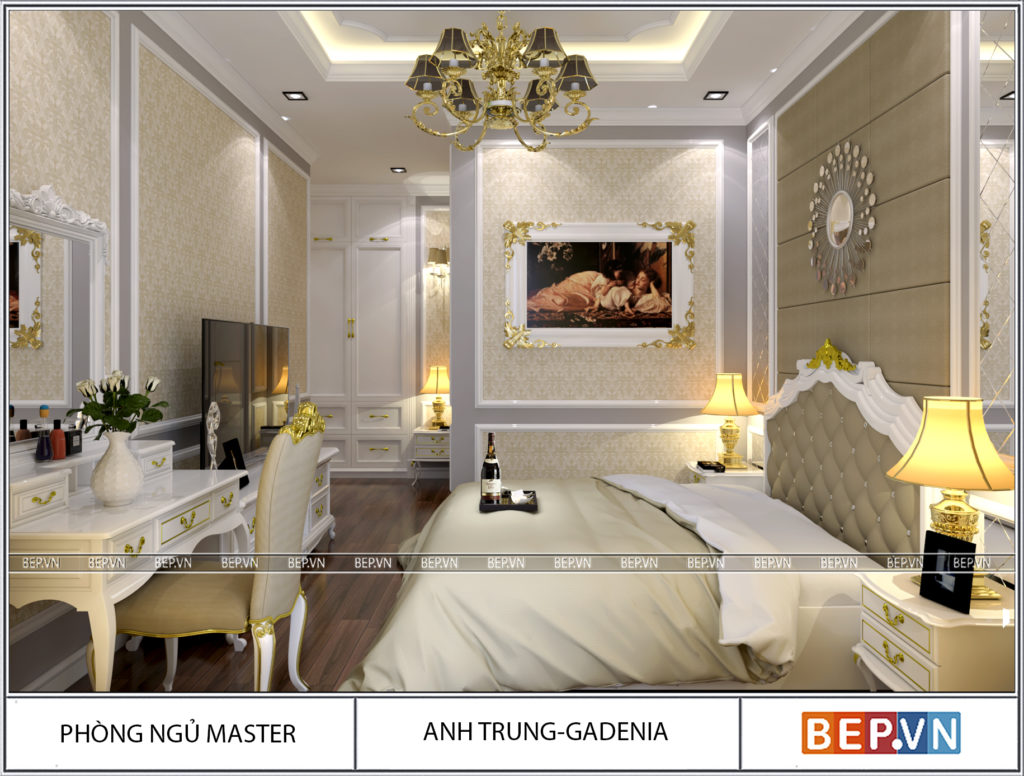 Phòng ngủ tân cổ điển sang trọng, hiện đại