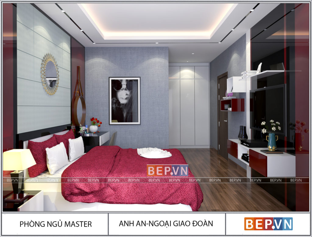 Sự kết hợp màu sắc hài hòa, tinh tế của căn phòng