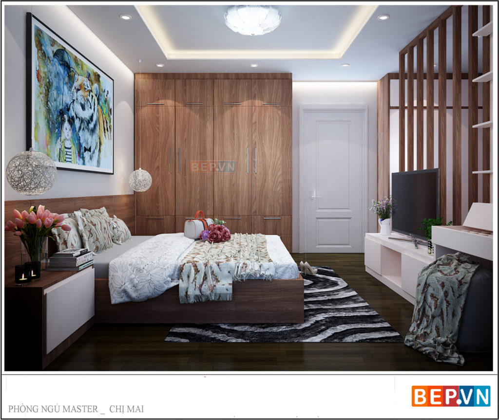 Hệ thống đèn chiếu sáng phòng ngủ hiện đại