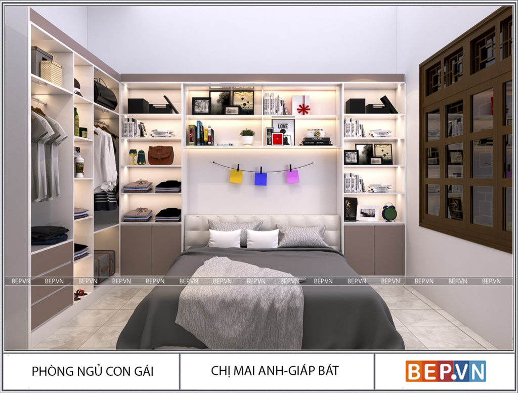 Đèn chiếu sáng làm điểm nhấn trang trí cho căn phòng