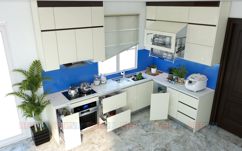 ánh sáng vừa đủ cho phòng bếp có thêm sức sống