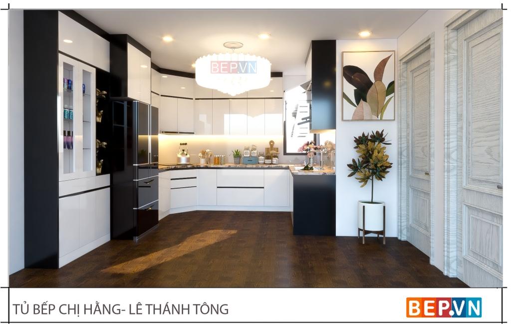 Mẫu thiết kế tủ bếp đẹp cho nhà phố