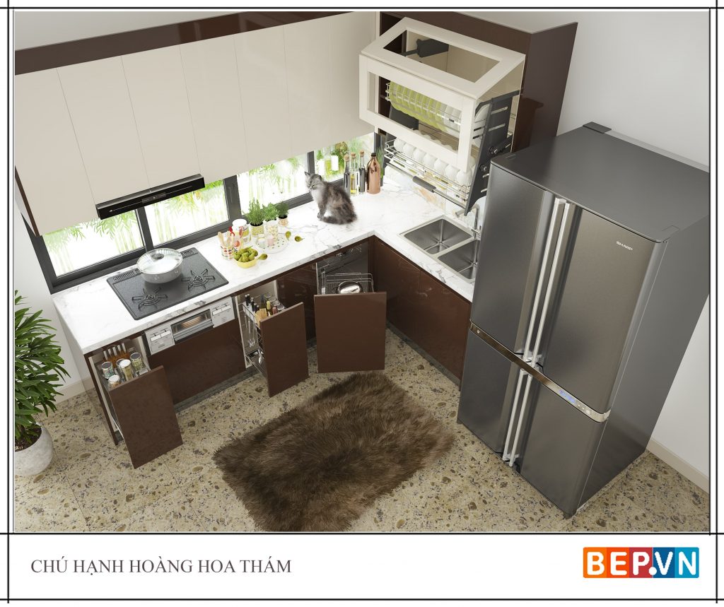 Tủ bếp đẹp hiện đại gia đình chú Hạnh Tủ bếp đẹp hiện đại gia đình chú Hạnh