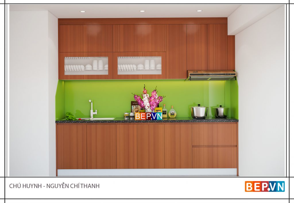 Thiết kế tủ bếp chữ i đẹp mê ly