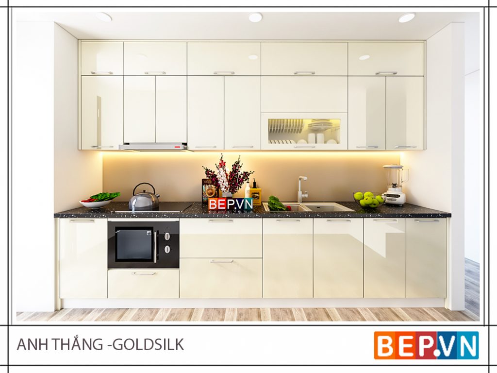 Thiết kế tủ bếp chữ i đẹp mê ly