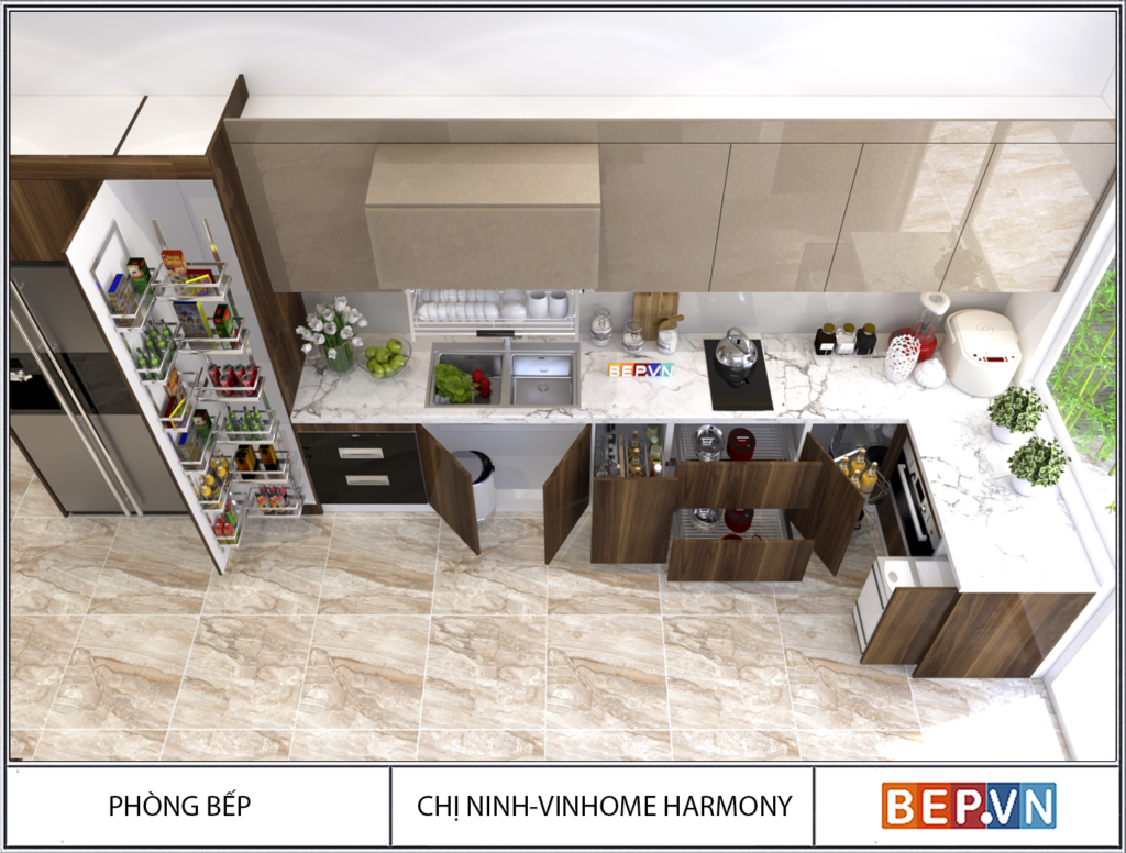 Mẫu thiết kế tủ bếp chữ l được yêu thích năm 2019 4