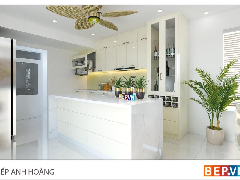 Alternative view of Thiết kế tủ bếp chữ i kết hợp đảo bếp nhà anh Hoàng - Đại Kim