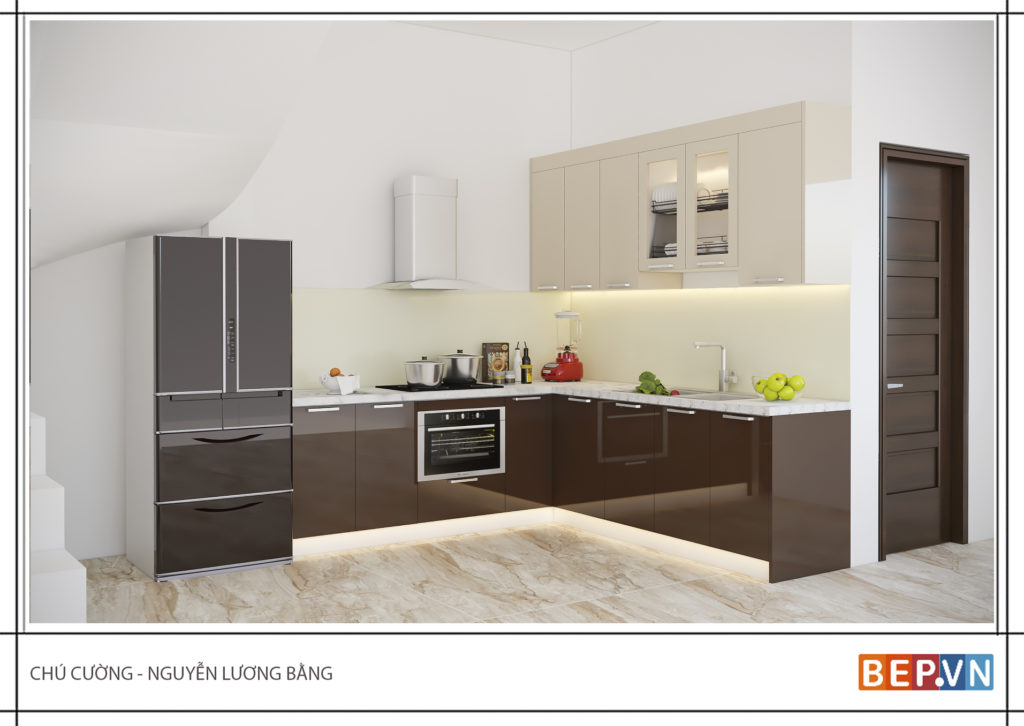 Mẫu thiết kế tủ bếp chữ l được yêu thích năm 2019
