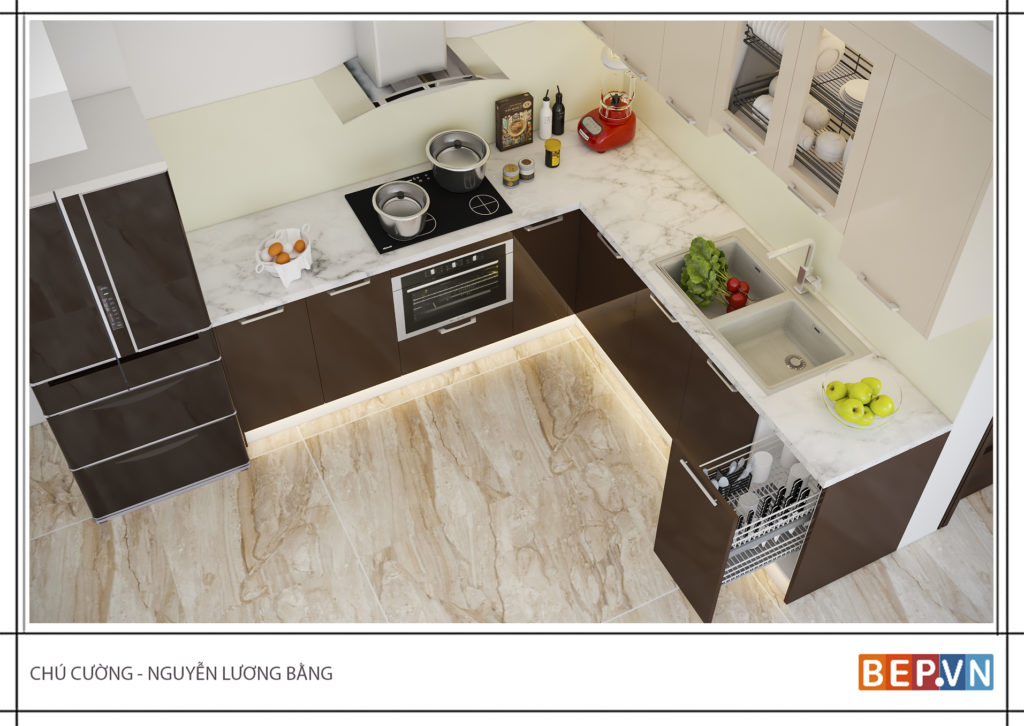 Mẫu thiết kế tủ bếp chữ l được yêu thích năm 2019 2