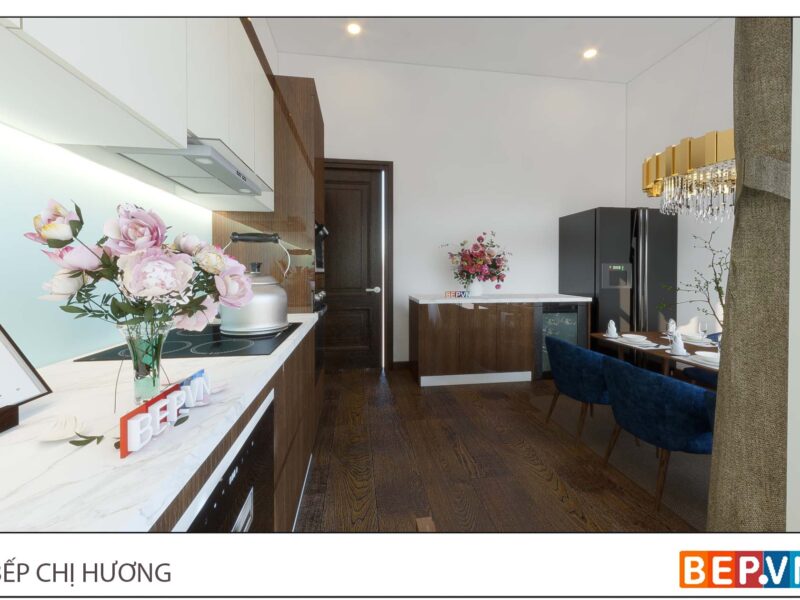Alternative view of Thiết kế tủ bếp chữ L đẹp gia đình chị Hương - Tạ Quang Bửu