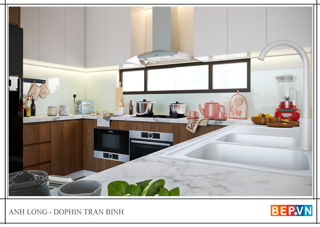 Lựa chọn màu sắc, chất liệu tủ bếp