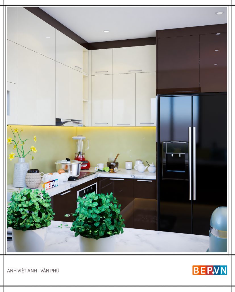Thiết kế tủ bếp chữ U hiện đại gia đình anh Việt Anh Thiết kế tủ bếp chữ U hiện đại gia đình anh Việt Anh