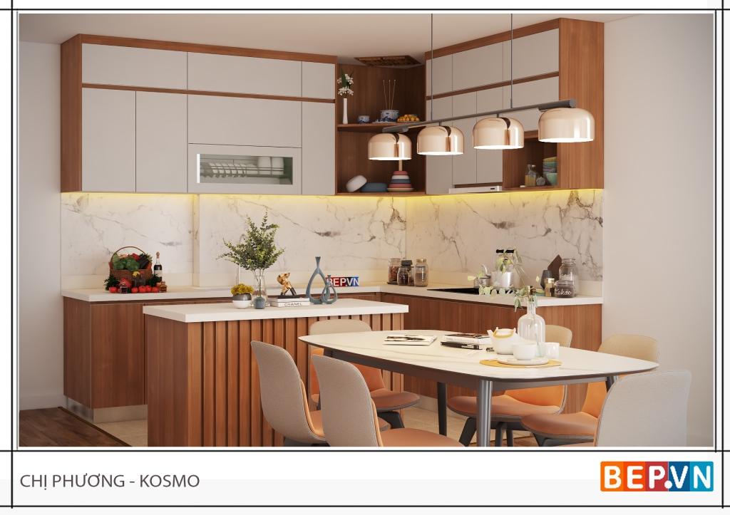 Thiết kế tủ bếp đẹp cho nhà bếp chung cư