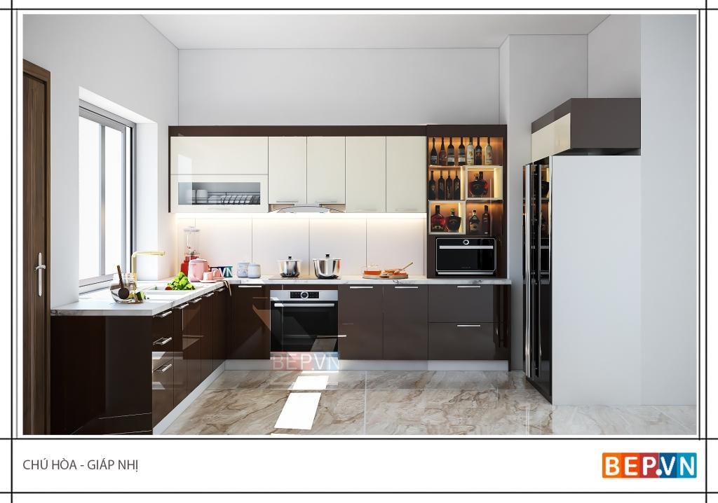 thiết kế tủ bếp đẹp hơn với ánh sáng 