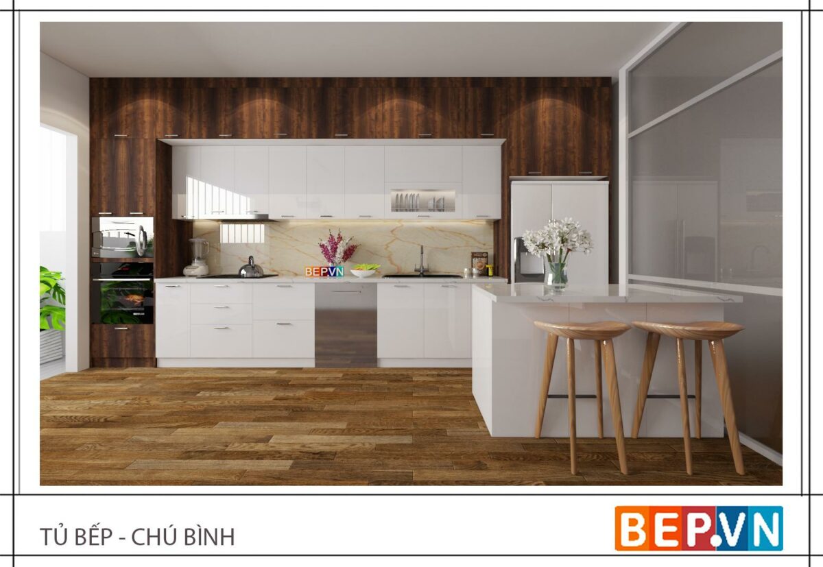 Tủ Bếp Đảo gia đình chú Bình