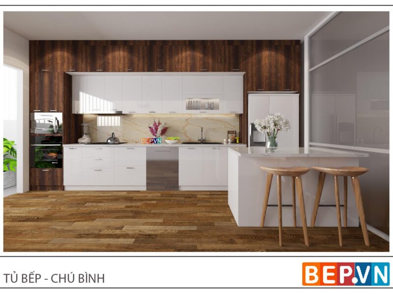 Tủ Bếp Đảo gia đình chú Bình