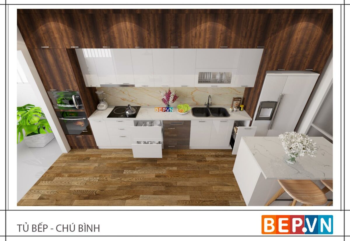 Tủ Bếp Đảo gia đình chú Bình - Hình ảnh 3