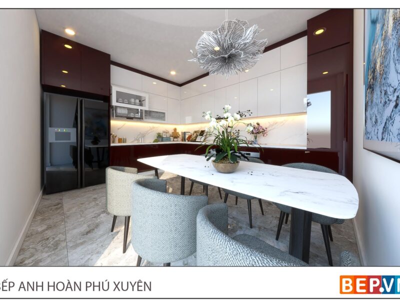 Alternative view of Thiết kế tủ bếp chữ L gia đình anh Hoàn - Phú Xuyên
