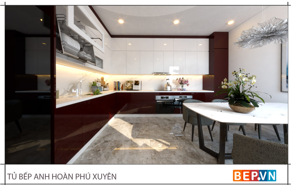 Lựa chọn chất liệu tủ bếp phù hợp với không gian