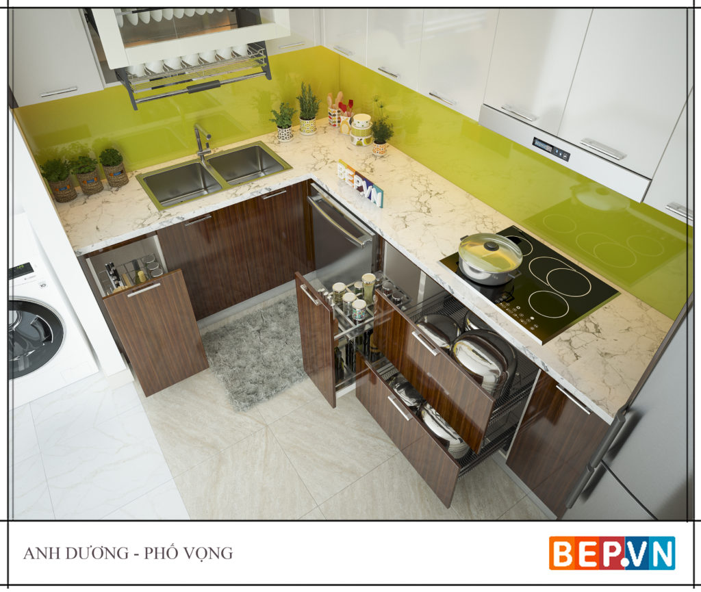 Mẫu thiết kế tủ bếp chữ l được yêu thích năm 2019 31