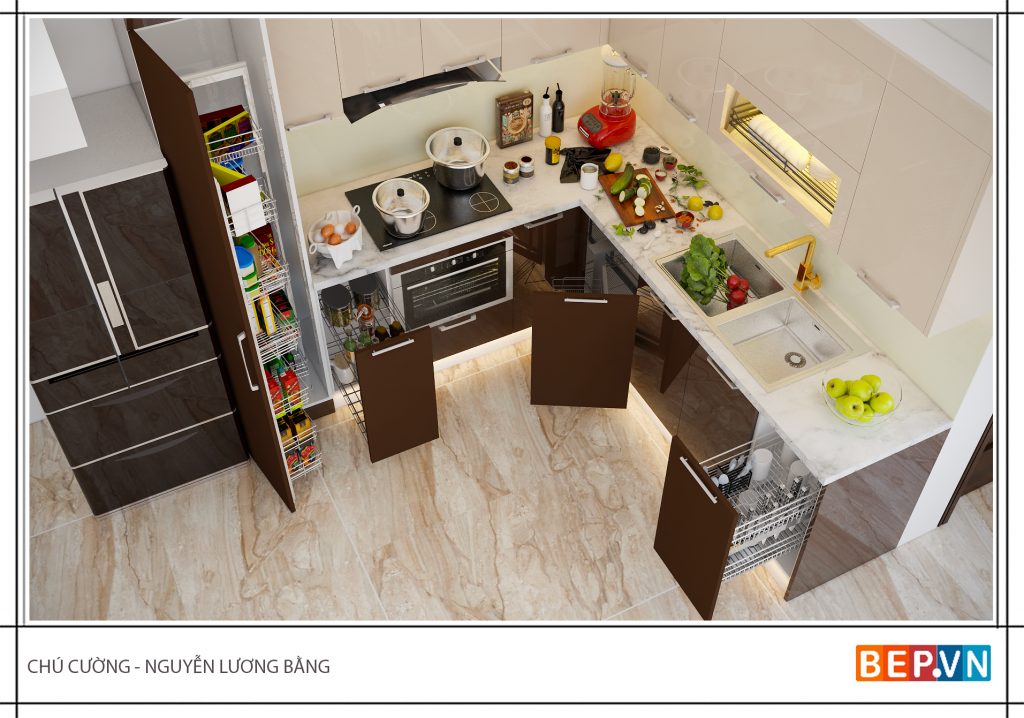 Phụ kiện tủ bếp thông minh, hiện đại cho nhà bếp tiện nghi