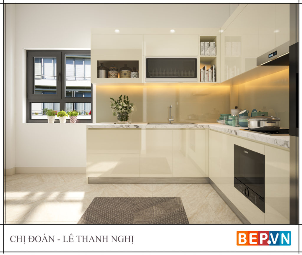 Mẫu thiết kế tủ bếp chữ l được yêu thích năm 2019 32