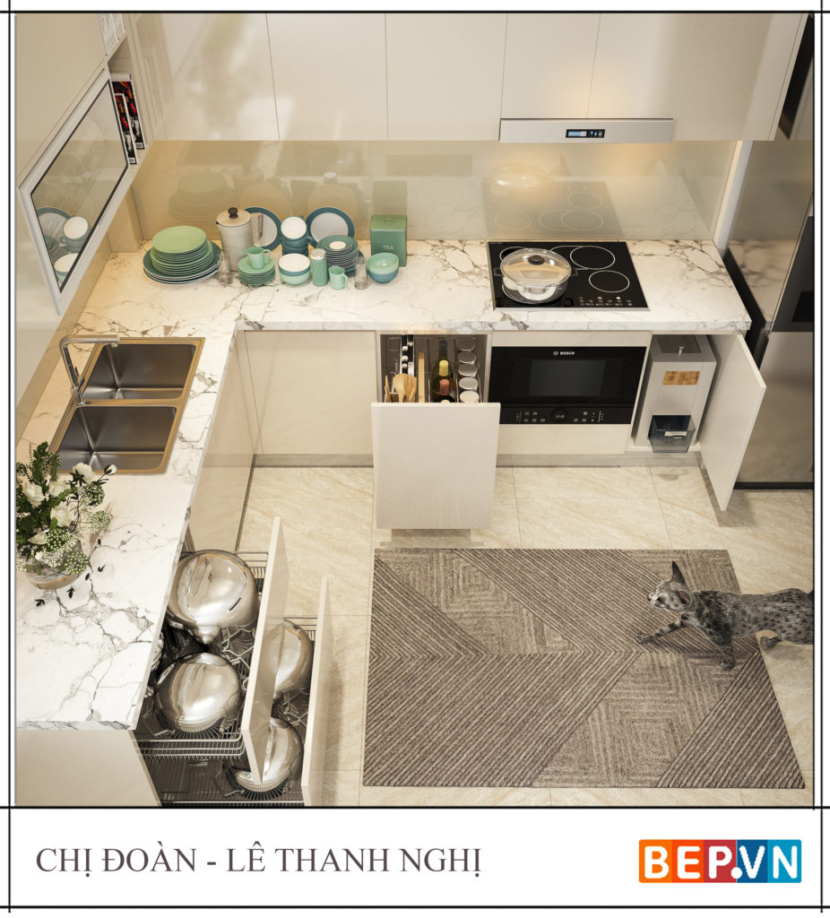 Mẫu thiết kế tủ bếp chữ l được yêu thích năm 2019 33